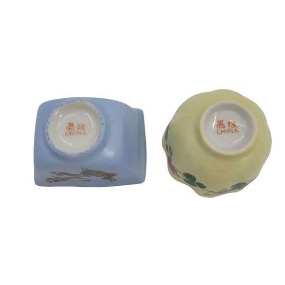 Vintage Lillian Vernon Small Bird and Flower Trinket Dish Bowls Original Box - Picture 4 of 13